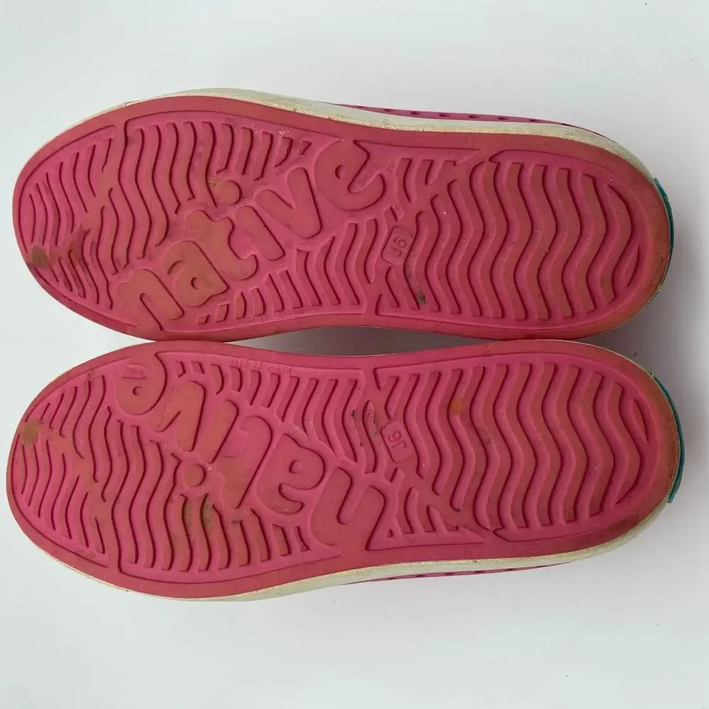 Native Girls' size J6 Pink Jefferson Slip-On Sneaker Shoe Outdoor Gorpcore